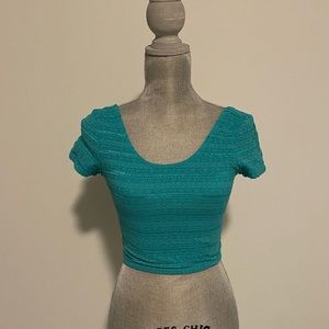 turquoise aeropostale teen girl crop top
